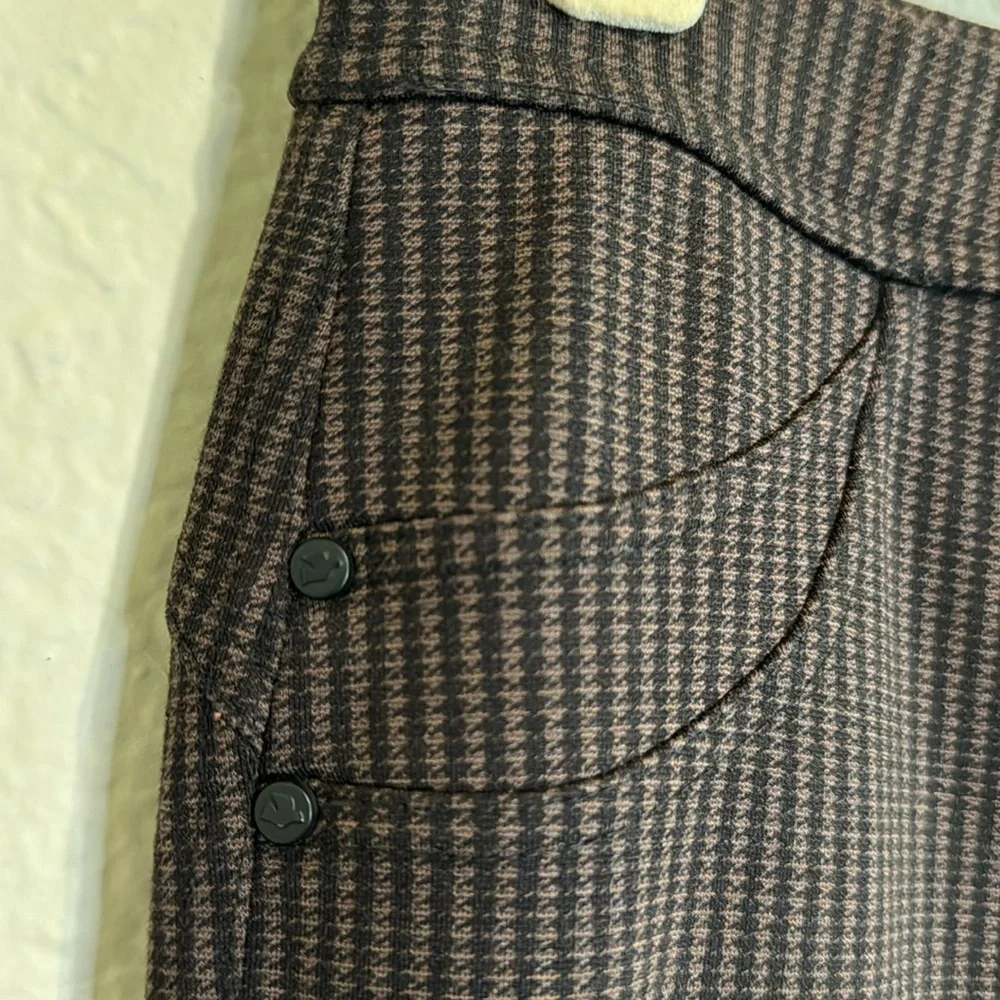Sanctuary Anthropologie Houndstooth Brown/Black Pointe Leggings Pull On - XS - Picture 3 of 15